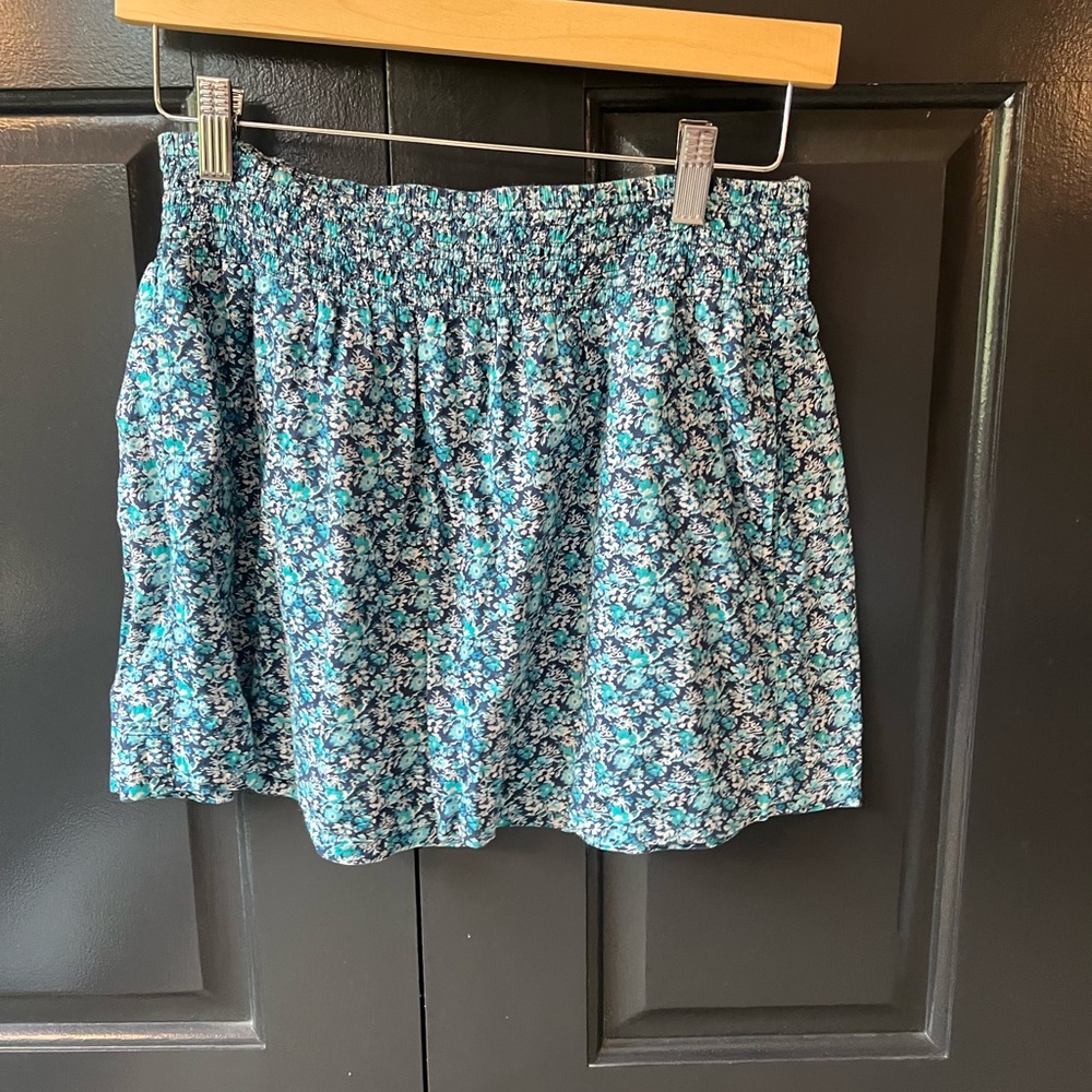 Aeropostale Blue Floral Mini Skirt